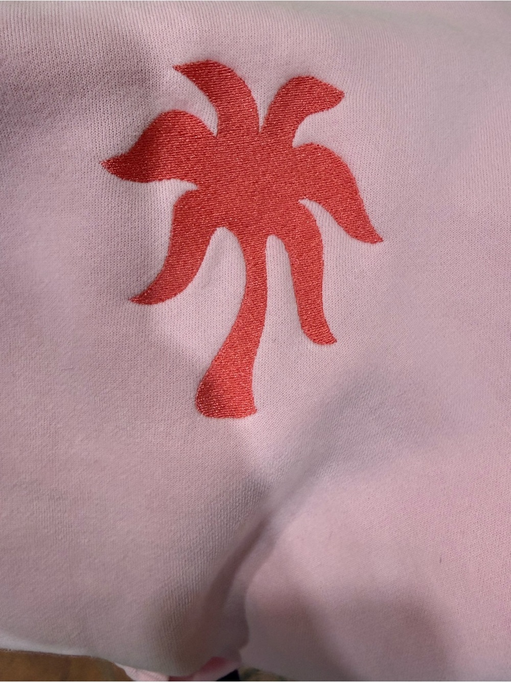 Pink Palm Puff “Everything Comes In Waves” Pink Hoodie, Size Extra Small - Picture 3 of 6